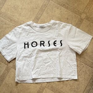 HORSES Atelier Crop Logo Tee